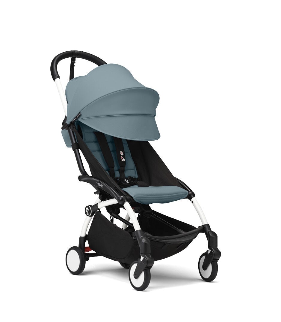 YOYO³ stroller from 6 months, Aqua with White Frame, mainview galery image 4